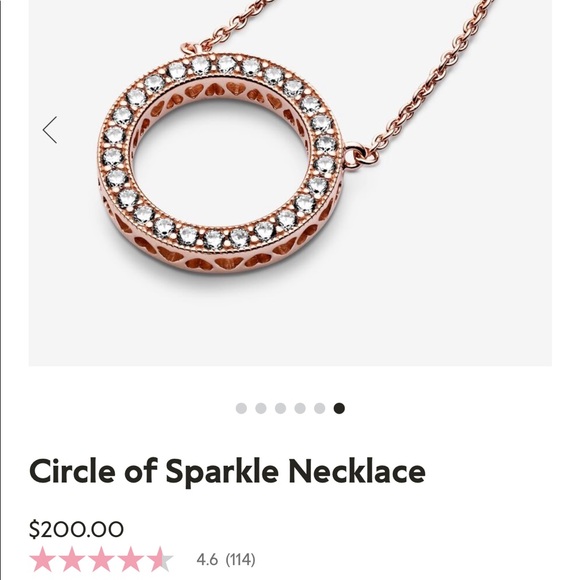 NWOT Pandora: Circle of Sparkle Necklace - Picture 8 of 8